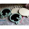 Cosmetic Round Wooden Mirror, Light Fashion Mirror